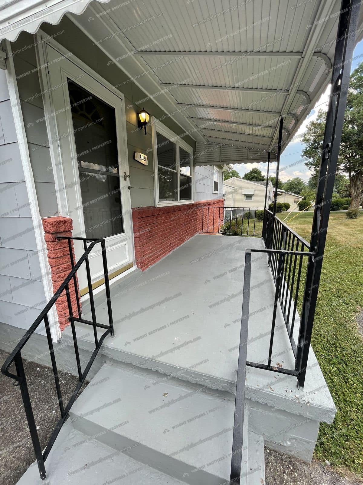 Covered front porch and entry