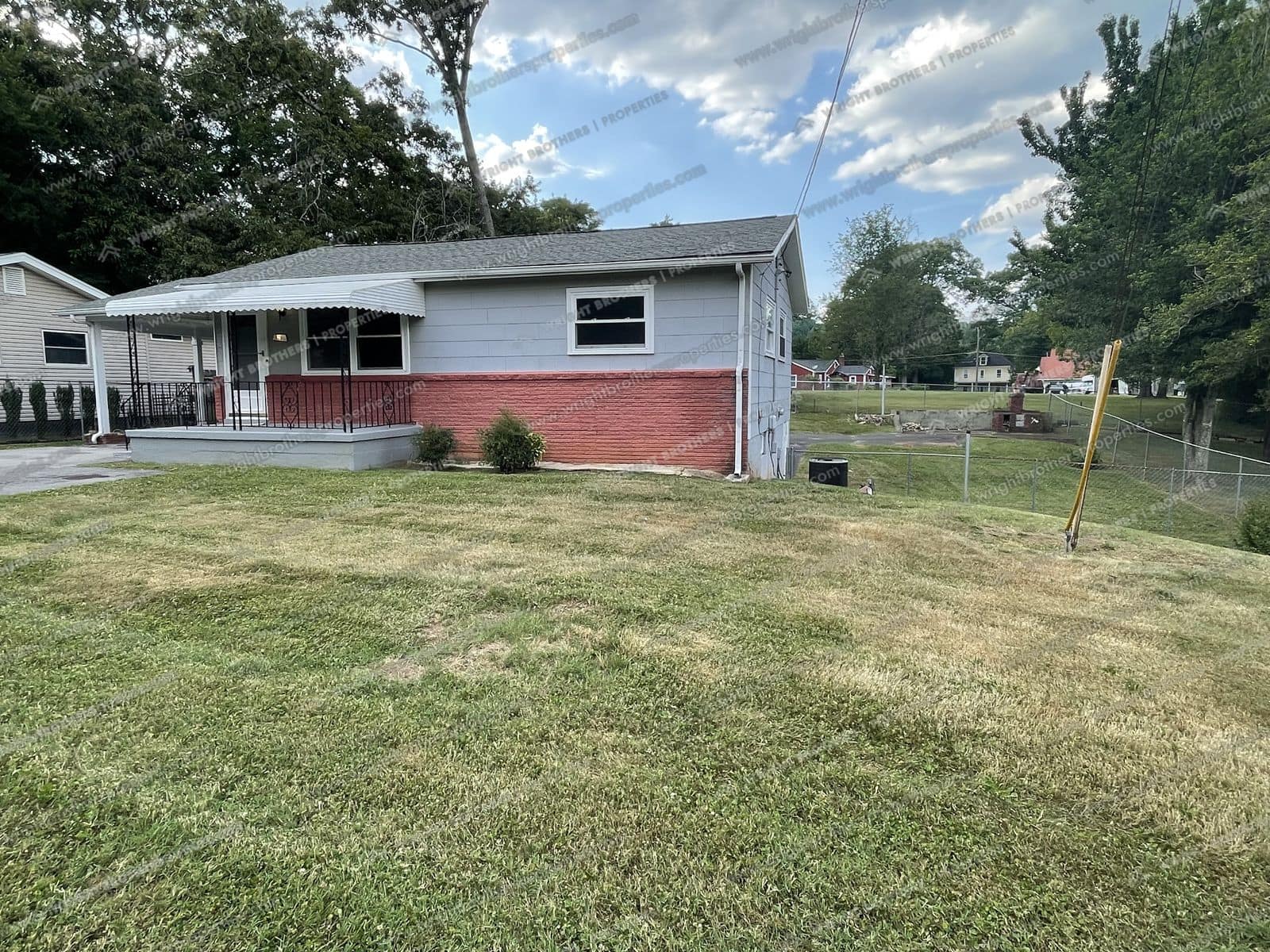 Large front yard