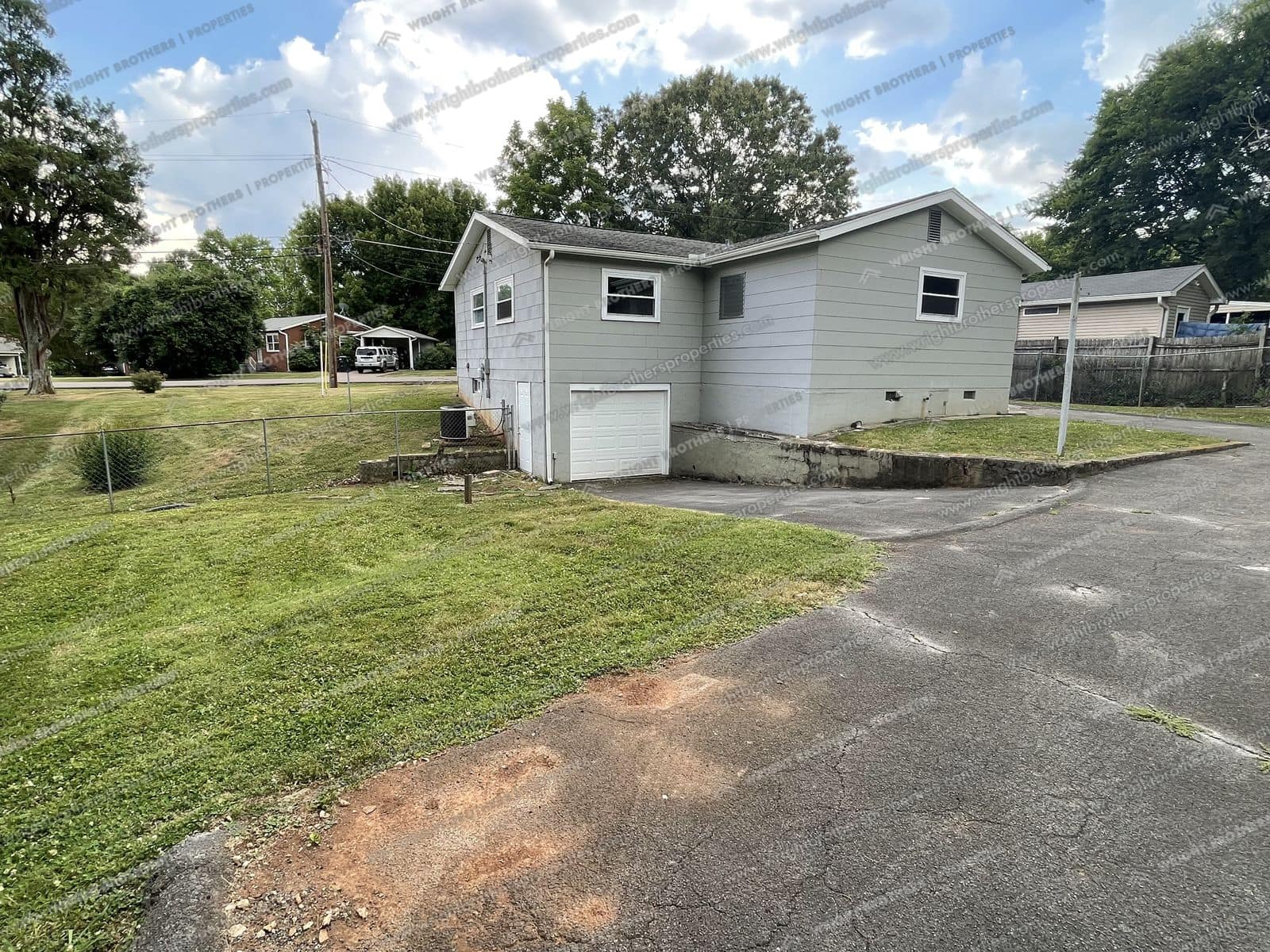Rear of the house and driveway